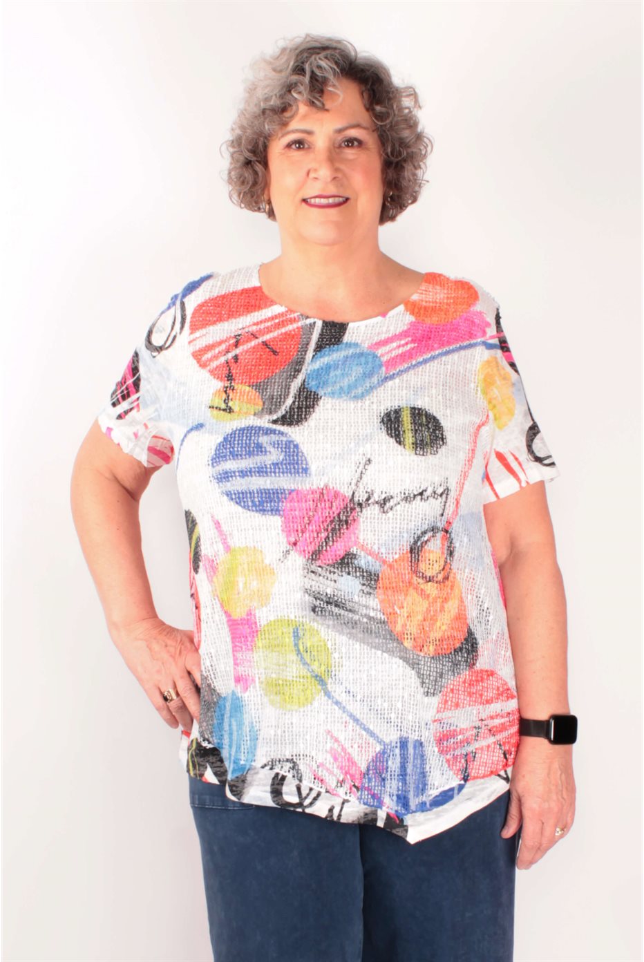 Haut superposé en maille Estella Layered Boucle Mesh Top Estella Haut superposé en maille Estella Layered Boucle Mesh Top Estella